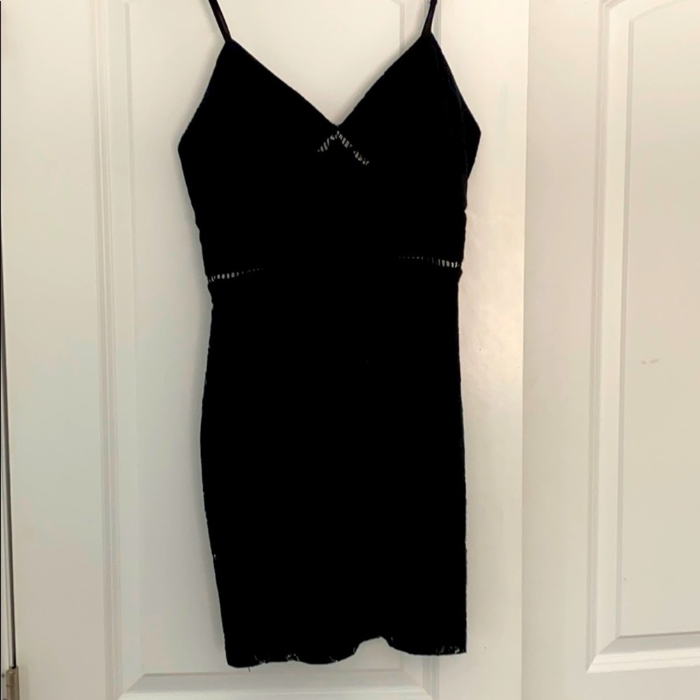 Black bodycon mini dress